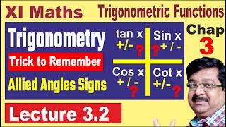 Trigonometric function and their values at allied angles Class 11 Maths Chapter 3 32 [upl. by Enogitna]