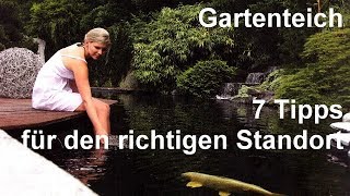 Gartenteich selber bauen  7 Tipps für den richtigen Standort  Video zu Gartenteich anlegen [upl. by Ynnatirb]