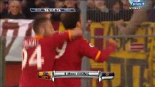 Lazio vs Roma 18 april 2010  Mirko Vucinic Goal 11  12 [upl. by Ashelman]