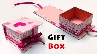 How To Make A Paper Gift Box with Lid  DIY Gift Box Ideas  Gift Box Making At Home  119 [upl. by Eremaj]