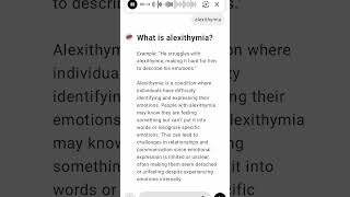 What is alexithymia [upl. by Nirraj]