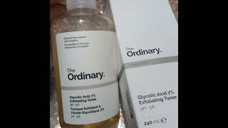 ordinary glycolic acid glycolic acid serum exfoliating toner  acidic toner  weekly exfoliation [upl. by Leahkim]