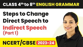 Steps to Change Direct Speech to Indirect Speech Part 1  Class 5 to 8 English Grammar [upl. by Grube634]