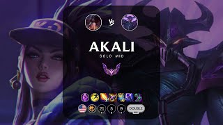 Akali Mid vs Kassadin  NA Master Patch 145 [upl. by Siri]