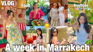 MARRAKECH TRIP☀️ سافرت لمراكش 💕rooftops🌴 food🥘 dinners … [upl. by Beauregard]