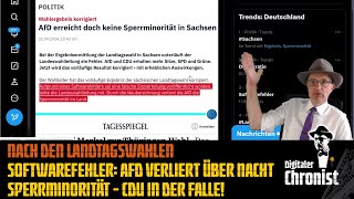 Nach den Landtagswahlen Softwarefehler AfD verliert über Nacht Sperrminorität  CDU in der Falle [upl. by Garbe204]