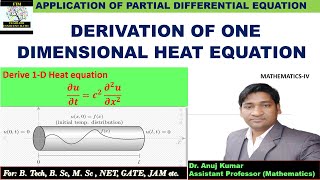 Derivation of One Dimensional Heat Equation  One Dimensional Heat Equation  1D Heat Equation [upl. by Rolanda]