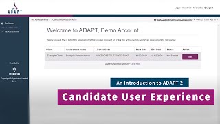 Adapt 2 Candidate User Experience [upl. by Atteragram756]