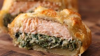 Puff Pastry Salmon Salmon Wellington [upl. by Ajnos42]