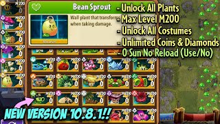 Plants Vs Zombies 2 Unlock All Plants Max Level M200 0 Sun No Reload Unlimited Diamond  PvZ2 [upl. by Siderf]