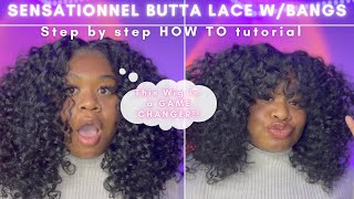 Sensationnel Butta Lace HD Lace Wig  Unit 5  Tutorial WITH BANG Ebony Line  Review  MUST HAVE [upl. by Spark]