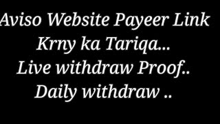 Aviso Payeer Account attach MethodAviso k sath payeer account add krny ka tariqaaviso [upl. by Noit421]