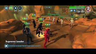 SWGOH  First Order Squad Clears Droid Factory In 3 Minutes DS Geo TB Phase 1 [upl. by Lahsram]