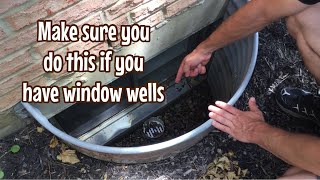 Dad Cleans Window Well Drainage Pipe [upl. by Elaina]