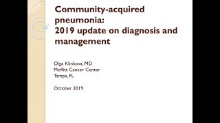 Community Acquired Pneumonia 2019 New Guidelines Update [upl. by Toni]