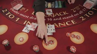 21 Fun Blackjack Training Blackjacks double downs and splits [upl. by Nhguav]