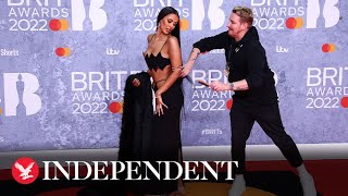 Watch again Stars arrive at Londons O2 ahead of the Brit Awards [upl. by Eiclud]