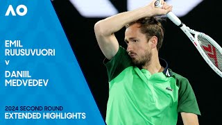 Emil Ruusuvuori v Daniil Medvedev Extended Highlights  Australian Open 2024 Second Round [upl. by Sellma]