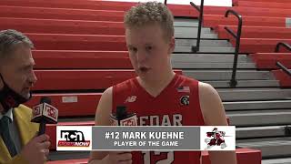 Mark Kuehne Hartington Cedar Catholic Player of the Game vs Norfolk Catholic 021921 [upl. by Nuaj]