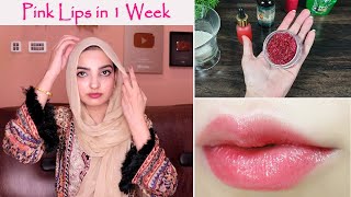 Get Soft Pink Lips Permanently Lighten Dark Lips in a Week Naturally [upl. by Hump]