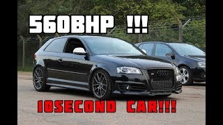 560BHP AUDI S3 8P  POV TESTDRIVE amp EXHAUST 060 28SECS   GoPro [upl. by Charmian]