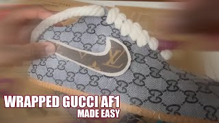 HOW TO CUSTOMIZE AIR FORCE 1 WITH FABRIC  FULL TUTORIAL WITH MATERIALS LIST [upl. by Olimac]