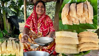 ১০ মিনিটে খুব সহজেই দুই রকম পাটিসাপটা পিঠা রেসিপি।। Patishapta pitha recipe [upl. by Harilda]