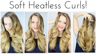 HEATLESS Soft Curls Inspired by the Grammys  KMHaloCurls [upl. by Llessur]