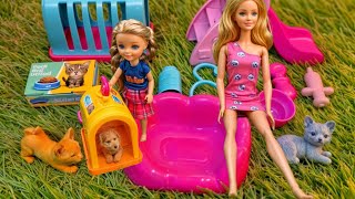 3 Minutes Satisfying with Unboxing Barbie Doll Pet Collection Playset  ASMR  Review Toys [upl. by Zerep837]