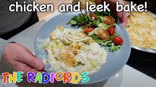 Chicken and Leek Bake Cooking On A Budget  The Radford Family [upl. by Kort91]