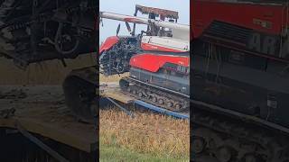 Unloading Kubota machine trending ricefarming automobile new agriculture riceharvester viral [upl. by Morten]