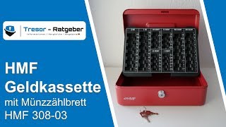 HMF Geldkassette mit Zählbrett  Tresor Test [upl. by Goodspeed]