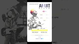 Arijit Singh India Tour❣️  Arijit Singh Live concert Tickets booking arijitsingh shorts [upl. by Ivie272]