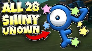 Shiny Hunting All 28 Unown LIVE  Pokémon Legends Arceus [upl. by Haceber]