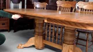 Double Pedestal Dining Table 2 [upl. by Aivatnuahs]