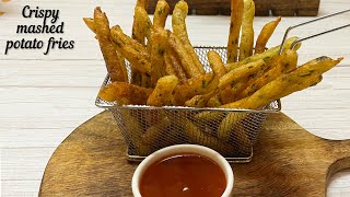 Crispy mashed POTATO FRIES Recipe  Potato fries  Foodies Corner [upl. by Cheney]