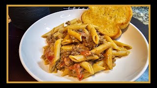 How to make a quick and easy  Beef Rotel Pasta [upl. by Aronoel]