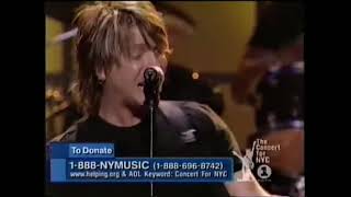 Goo Goo Dolls  Iris  Live at The 911 Tribute Concert NYC 2001 [upl. by Ynattib]