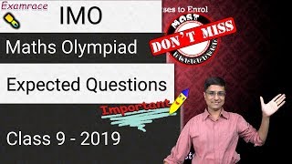 IMO Level 1IMO Level 2NSTSEPRMOMaths Olympiad Class 9  Expected Questions Quick Tricks [upl. by Beaufert]