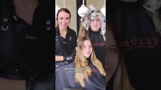 Transformación de coloración del cabello castaño claro balayage blonde haircolor [upl. by Celle951]