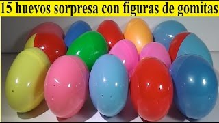 15 huevos sorpresa con figuras de gomitas de manualidadesdeolga hora de aventuras frozen [upl. by Suehtomit500]