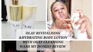 MY HONEST REVIEW AFTER USING THE OLAY REVITALISING VITAMIN C LOTION AND HYDRATING CLEANSER [upl. by Ynnad]