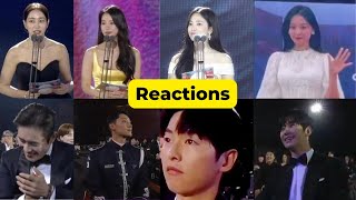 Male stars reactions when they see their wives or lovers on the Baeksang 2024 stage [upl. by Eatnahs]