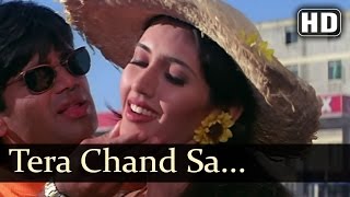 Tera Chand Sa Chehra  Sunil Shetty  Deepti Bhatnagar  Hum Se Badhkar Kaun  Bollywood Songs [upl. by Waneta386]