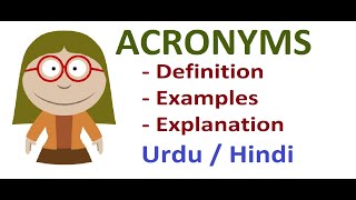 What are Acronyms and Abbreviations  Word Formation Processes  Urdu  Hindi [upl. by Albin337]