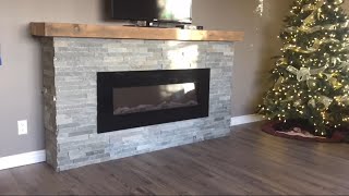 Weekend DIY fireplace build  ELECTRIC fireplace time lapse [upl. by Alenairam]