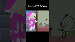 Animasi VS Original Turun pelan pelan ft AKUDAV Minecraft Animasi [upl. by Nevyar]