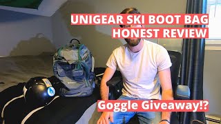 Unigear Ski Boot Bag Review  Honest Opinion and Goggle Giveaway [upl. by Cowie]