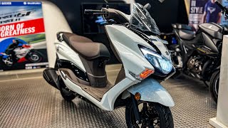 2024 Suzuki Burgman 125 White  Detailed Review  Best Looking Scooter In India 🫡 [upl. by Eniac]