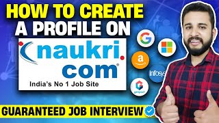 HOW TO CREATE A PROFILE IN NAUKRICOM  NAUKRICOM TIPS  HOW TO GET INTERVIEW CALLS 2022 [upl. by Aseel]